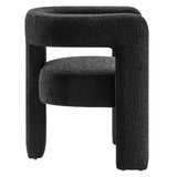 Kayla Boucle Upholstered Armchair by Lefancy