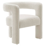 Kayla Boucle Upholstered Armchair by Lefancy