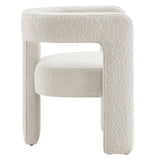 Kayla Boucle Upholstered Armchair by Lefancy