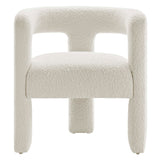 Kayla Boucle Upholstered Armchair by Lefancy