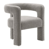 Kayla Boucle Upholstered Armchair by Lefancy