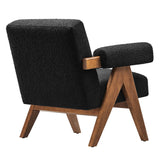 Lyra Boucle Fabric Armchair by Lefancy