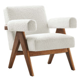 Lyra Boucle Fabric Armchair by Lefancy