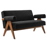 Lyra Boucle Fabric Loveseat by Lefancy