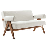 Lyra Boucle Fabric Loveseat by Lefancy