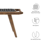Saoirse 47" Wove Rope Wood Bench by Lefancy