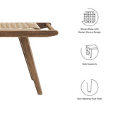 Saoirse 47" Wove Rope Wood Bench by Lefancy