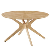 Crossroads Round Wood Coffee Table by Lefancy