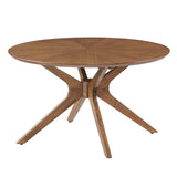 Crossroads Round Wood Coffee Table by Lefancy