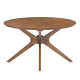 Crossroads Round Wood Coffee Table by Lefancy