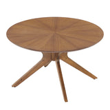Crossroads Round Wood Coffee Table by Lefancy