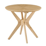 Crossroads 24” Round Wood Side Table by Lefancy