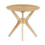 Crossroads 24” Round Wood Side Table by Lefancy