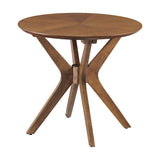 Crossroads 24” Round Wood Side Table by Lefancy