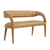 Pinnacle Vegan Leather Accent Bench by Lefancy