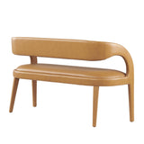 Pinnacle Vegan Leather Accent Bench by Lefancy