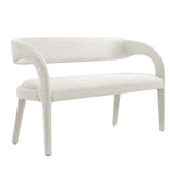 Pinnacle Boucle Fabric Accent Bench by Lefancy