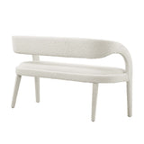 Pinnacle Boucle Fabric Accent Bench by Lefancy