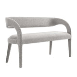 Pinnacle Boucle Fabric Accent Bench by Lefancy