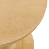 Lina Round Wood Side Table by Lefancy