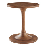 Lina Round Wood Side Table by Lefancy