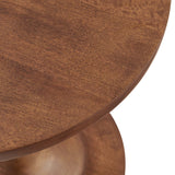 Lina Round Wood Side Table by Lefancy