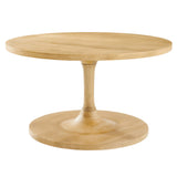 Lina Round Wood Coffee Table by Lefancy