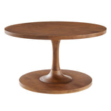 Lina Round Wood Coffee Table by Lefancy
