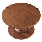 Lina Round Wood Coffee Table by Lefancy
