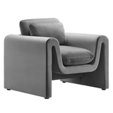 Waverly Performance Velvet Armchair by Lefancy