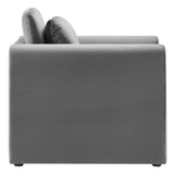 Waverly Performance Velvet Armchair by Lefancy