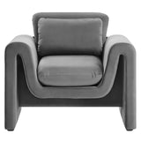 Waverly Performance Velvet Armchair by Lefancy
