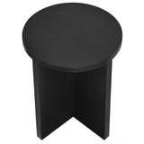 Silas Round Wood Side Table by Lefancy