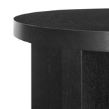 Silas Round Wood Side Table by Lefancy