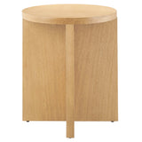 Silas Round Wood Side Table by Lefancy