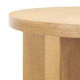 Silas Round Wood Side Table by Lefancy
