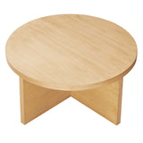 Silas Round Wood Coffee Table by Lefancy