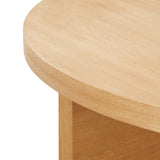 Silas Round Wood Coffee Table by Lefancy