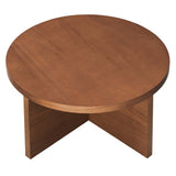 Silas Round Wood Coffee Table by Lefancy