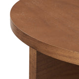 Silas Round Wood Coffee Table by Lefancy