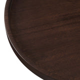 Amina Round Acacia Wood Side Table by Lefancy