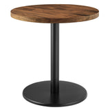 Viva Round Acacia Wood Side Table by Lefancy