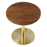 Viva Round Acacia Wood Side Table by Lefancy