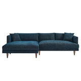 Zoya Left-Facing Down Filled Overstuffed Sectional Sofa by Lefancy