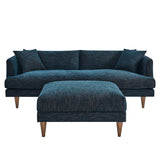 Zoya Down Filled Overstuffed Sofa and Ottoman Set by Lefancy