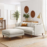 Zoya Down Filled Overstuffed Sofa and Ottoman Set by Lefancy