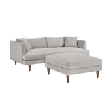 Zoya Down Filled Overstuffed Sofa and Ottoman Set by Lefancy