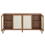 Capri 65" Wood Grain Sideboard Storage Cabinet by Lefancy