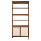 Capri 4-Shelf Wood Grain Bookcase by Lefancy