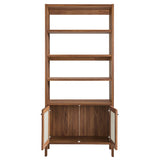 Capri 4-Shelf Wood Grain Bookcase by Lefancy